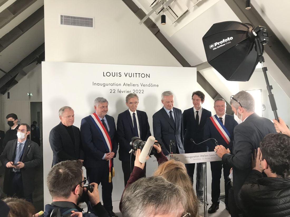 Inauguration des ateliers Vuitton à Vendôme